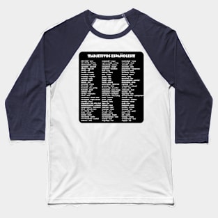 Spanish Adjectives Baseball T-Shirt